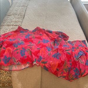 Peach Love California Vibrant Pink and Blue Floral Set